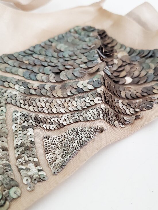 Shelly Steffee Metal Sequin Organza Bib Accessory NEW. One Size main image 8